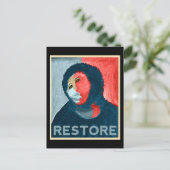 Carte Postale RESTAURER - Support Espagnol Lady Art Restoration (Debout devant)
