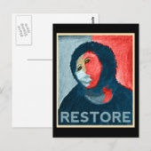 Carte Postale RESTAURER - Support Espagnol Lady Art Restoration (Devant / Derrière)