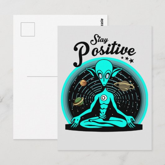 Carte Postale Reste Alien positif (Devant / Derrière)