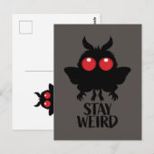Carte Postale Reste Bizarre Mignon Cryptide Mothman Créature Lég (Devant / Derrière)