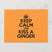 Carte Postale Reste calme et embrasse un Ginger (Devant)