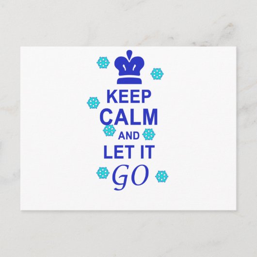 Carte Postale Reste calme et laisse-le aller (Devant)
