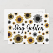 Carte Postale Reste doré, tournesol (Devant / Derrière)