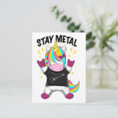 Carte Postale Reste licorne métallique (Debout devant)