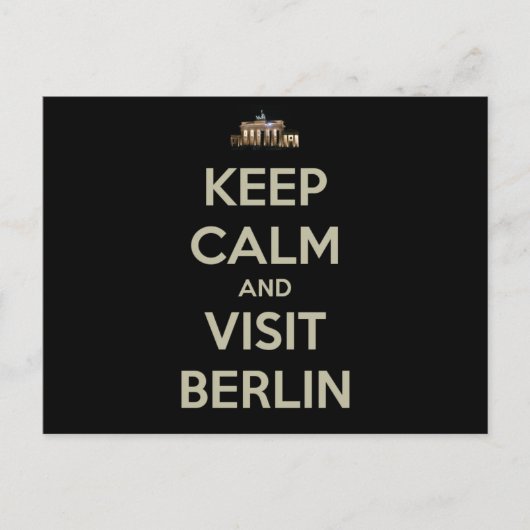 Carte Postale rester calme visite berlin (Devant)