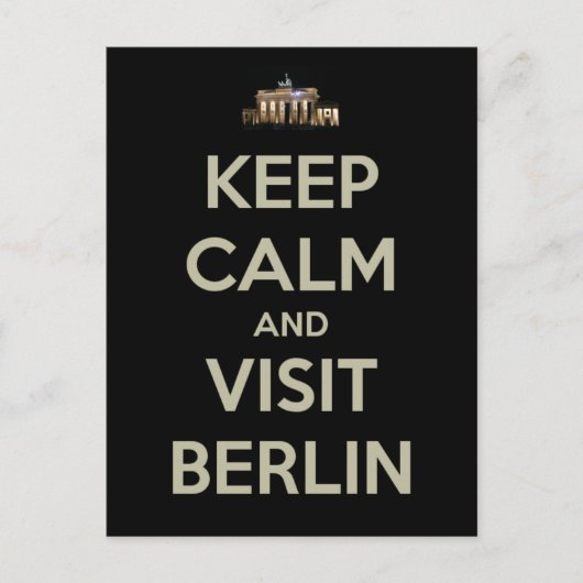 Carte Postale rester calme visite berlin (Devant)