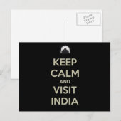 Carte Postale rester calme visiter l'inde (Devant / Derrière)