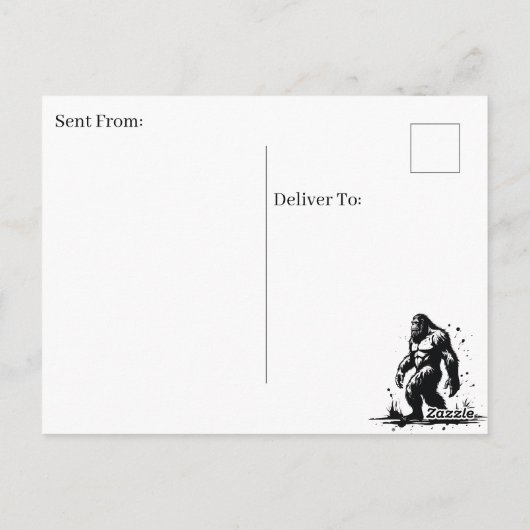 Carte Postale Rester en contact avec Sasquatch (Dos)