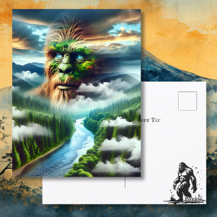 Carte Postale Rester en contact Blue Eyed Bigfoot