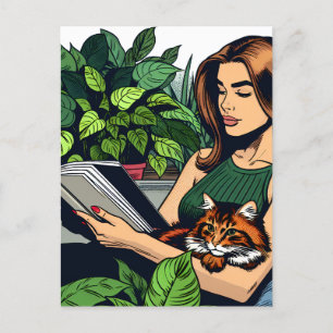 Carte Postale Rester en contact   Lecture