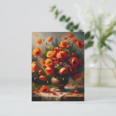 Carte Postale Rester en contact | Poppies rouges (Debout devant)