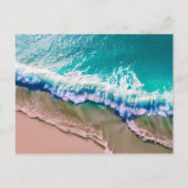 Carte Postale Rester en contact | Vagues turquoise (Devant)