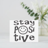 Carte Postale Rester positif (Debout devant)