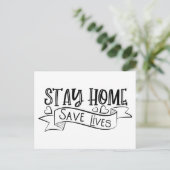 Carte Postale Restez à domicile | Sauver des vies (Debout devant)