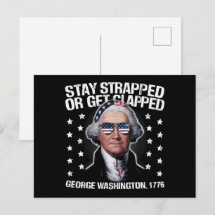 Carte Postale Restez Armés Ou Prends Une Raclée George Washingto