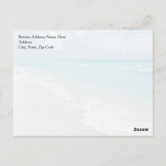 Carte Postale Restez au calme et pensez à la plage (Dos)