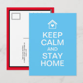 Carte Postale Restez au calme et restez à la maison (Devant / Derrière)
