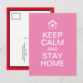 Carte Postale Restez au calme et restez à la maison (Devant / Derrière)