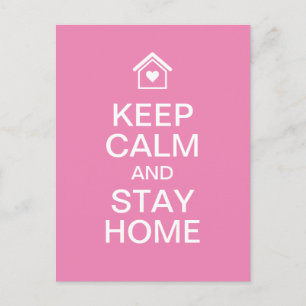 Carte Postale Restez au calme et restez à la maison