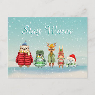 Carte Postale Restez au chaud