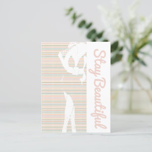 Carte Postale Restez belle épaisse poussette