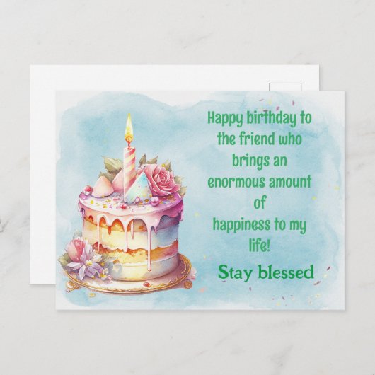 Carte Postale Restez bénis (Devant / Derrière)