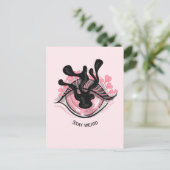 Carte Postale Restez bizarre Goth Rose Oeil Déplaisant Horreur S (Debout devant)