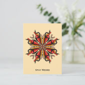 Carte Postale Restez bizarre - Goth Snakes Flower Tattoo Style (Debout devant)