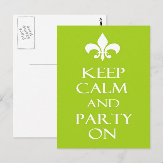 Carte Postale Restez calme (Devant / Derrière)