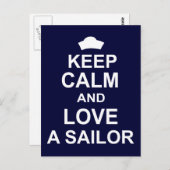 Carte Postale Restez calme et aimez un marin (Devant / Derrière)
