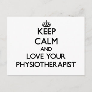 Carte Postale Restez calme et aimez votre physiothérapeute
