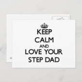 Carte Postale Restez calme et aimez votre Step-Papa (Devant / Derrière)