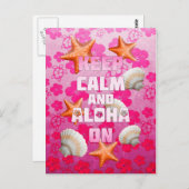 Carte Postale Restez Calme Et Aloha (Devant / Derrière)