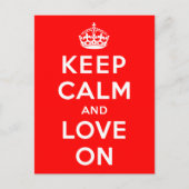 Carte Postale Restez calme et amoureux (Devant)
