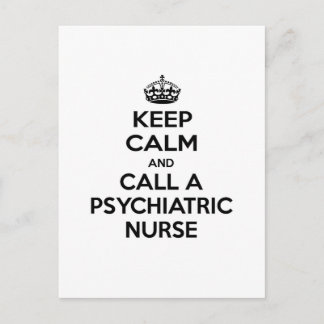 Carte Postale Restez calme et appelez une infirmière psychiatriq