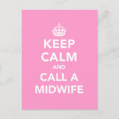 Carte Postale Restez calme et appelez une sage-femme (Devant)