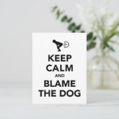 Carte Postale Restez calme et blâmez le chien (Debout devant)