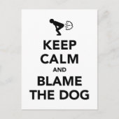 Carte Postale Restez Calme Et Blâmez Le Chien (Devant)