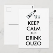 Carte Postale Restez Calme Et Boire De L'Ouzo (Devant / Derrière)