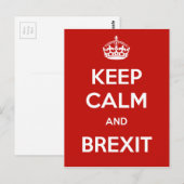 Carte Postale Restez calme et Brexit (Devant / Derrière)