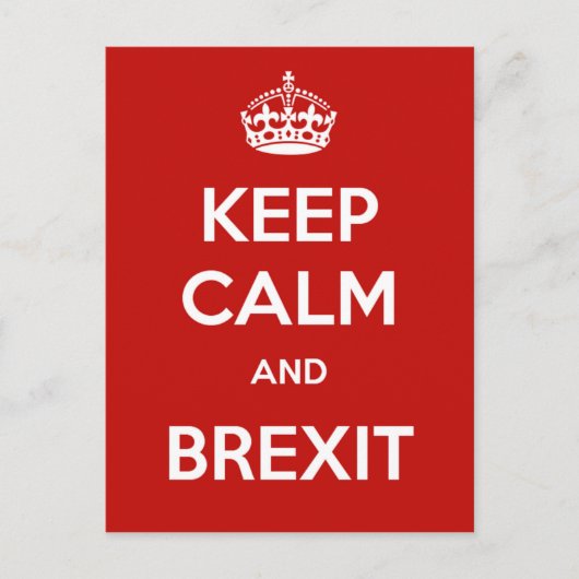Carte Postale Restez calme et Brexit (Devant)
