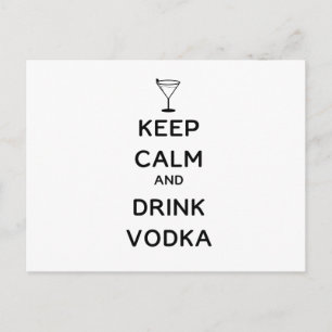 Carte Postale Restez calme et buvez de la Vodka