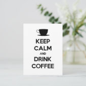 Carte Postale Restez Calme et Buvez du Café (Debout devant)
