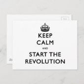 Carte Postale Restez Calme Et Commencez La Révolution (Devant / Derrière)