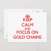 Carte Postale Restez calme et concentrez-vous sur les chaînes d' (Devant / Derrière)
