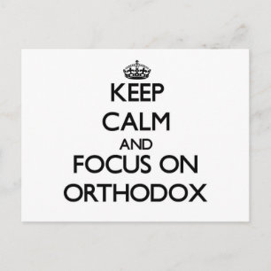 Carte Postale Restez calme et concentrez-vous sur Orthodoxe