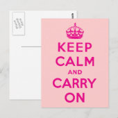 Carte Postale Restez Calme Et Continuez (Devant / Derrière)