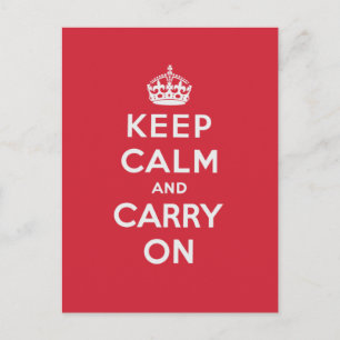 Carte Postale Restez Calme Et Continuez