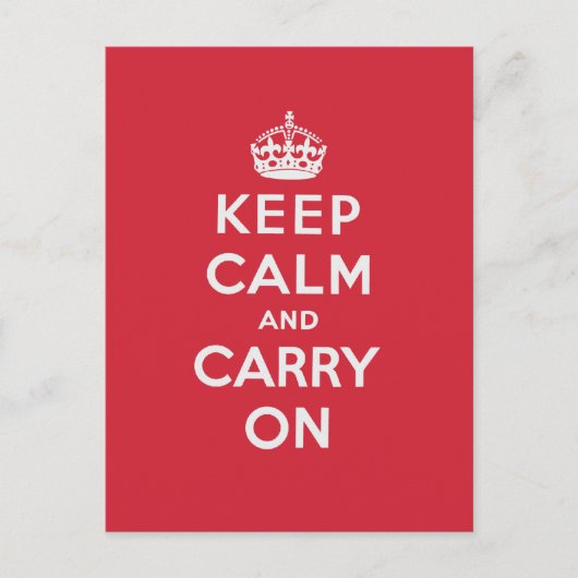Carte Postale Restez Calme Et Continuez (Devant)