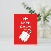 Carte Postale Restez calme et continuez à porter vos bagages (Debout devant)